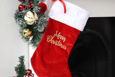Merry Christmas Bow Stocking - Image 2