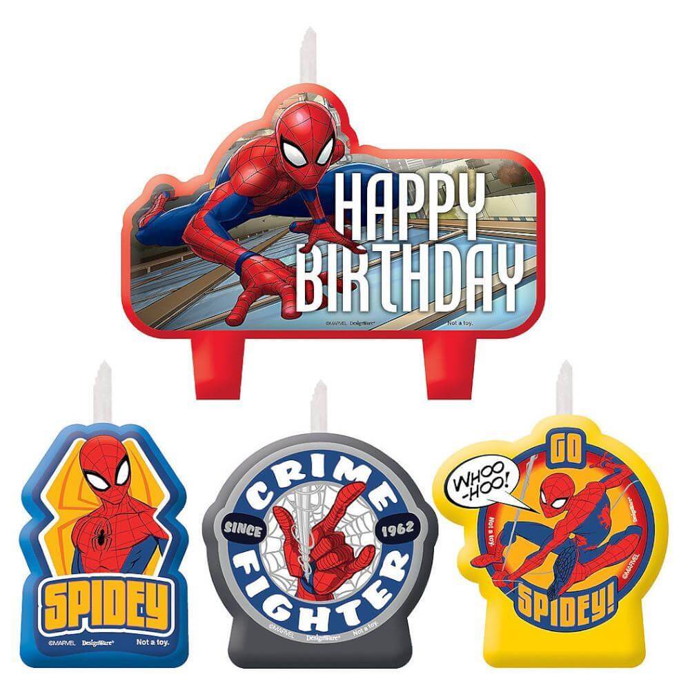 SpiderMan Birthday Candle Set