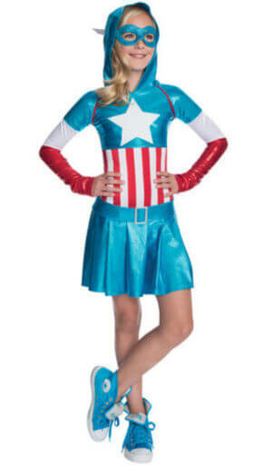 Kids American Dream Captain America Hoodie Dress