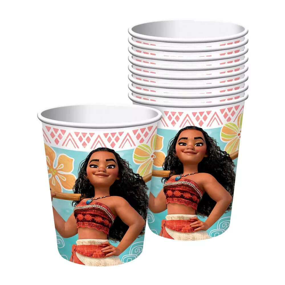 Moana Paper Cups, 9Oz, 8Pcs - Image 2