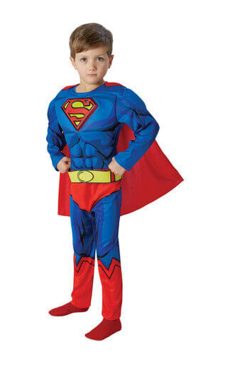 Deluxe Comic Book Superman Costume for Kids