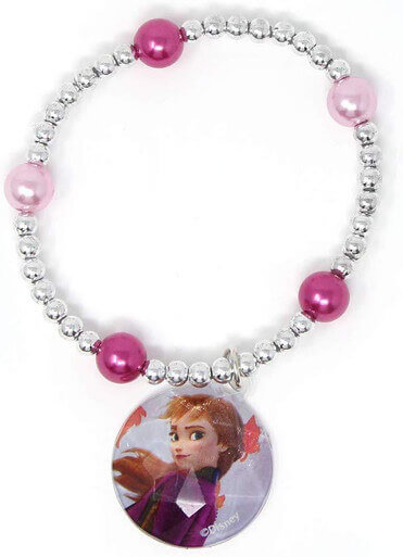Frozen 2 Girls 4 Piece Costume Toy Jewelry Box Set With Silver Rings, Bead Bracelet And Necklace - Image 4