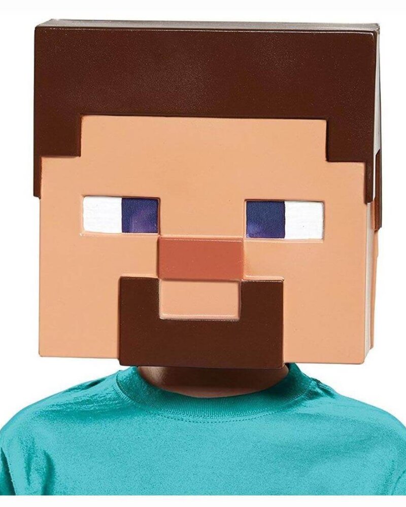 Minecraft Steve Half Mask