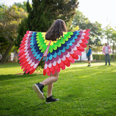 Cape and Mask Set Phoenix Bird Peacock for Children Performance - Image 6