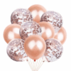 Crown Digital Sequins Rose Gold Latex Balloon Set
