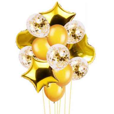 New 18-inch Five-pointed Star Heart-shaped Aluminum Foil Balloon Set