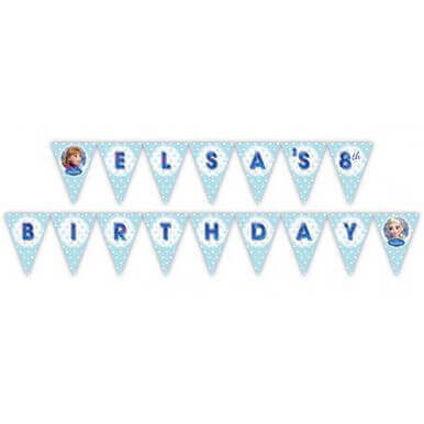 Disney Frozen Personalised Holographic Foil Bunting - 3M - Image 2