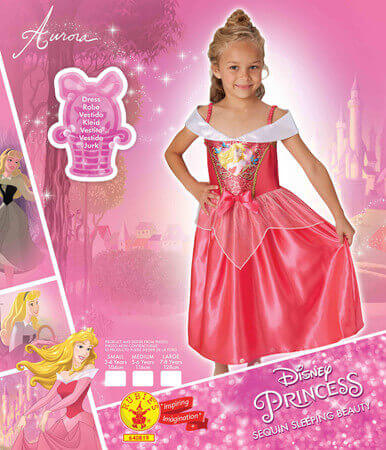 Sequin Aurora Sleeping Beauty Costume for Kids - Image 3