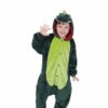 Kids Green Dinosaur Onesie for Kid  Animal Pajama Halloween Costumes
