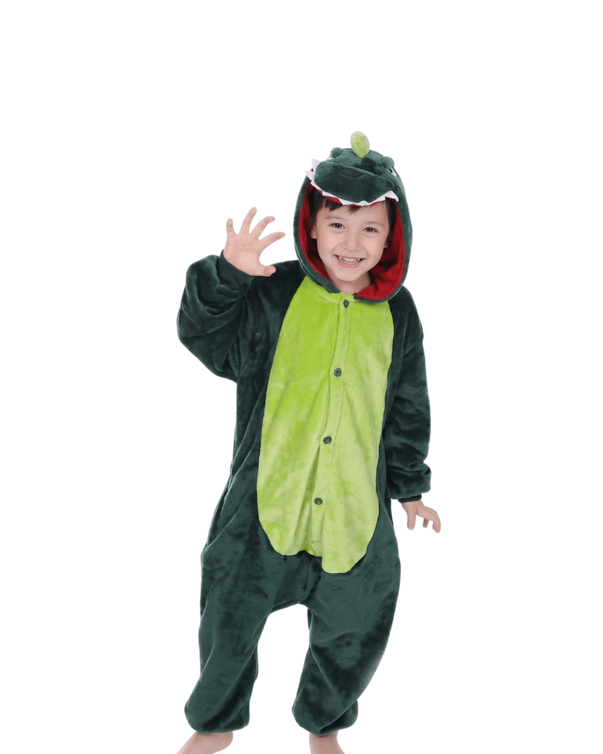 Kids Green Dinosaur Onesie for Kid Animal Pajama Halloween Costumes