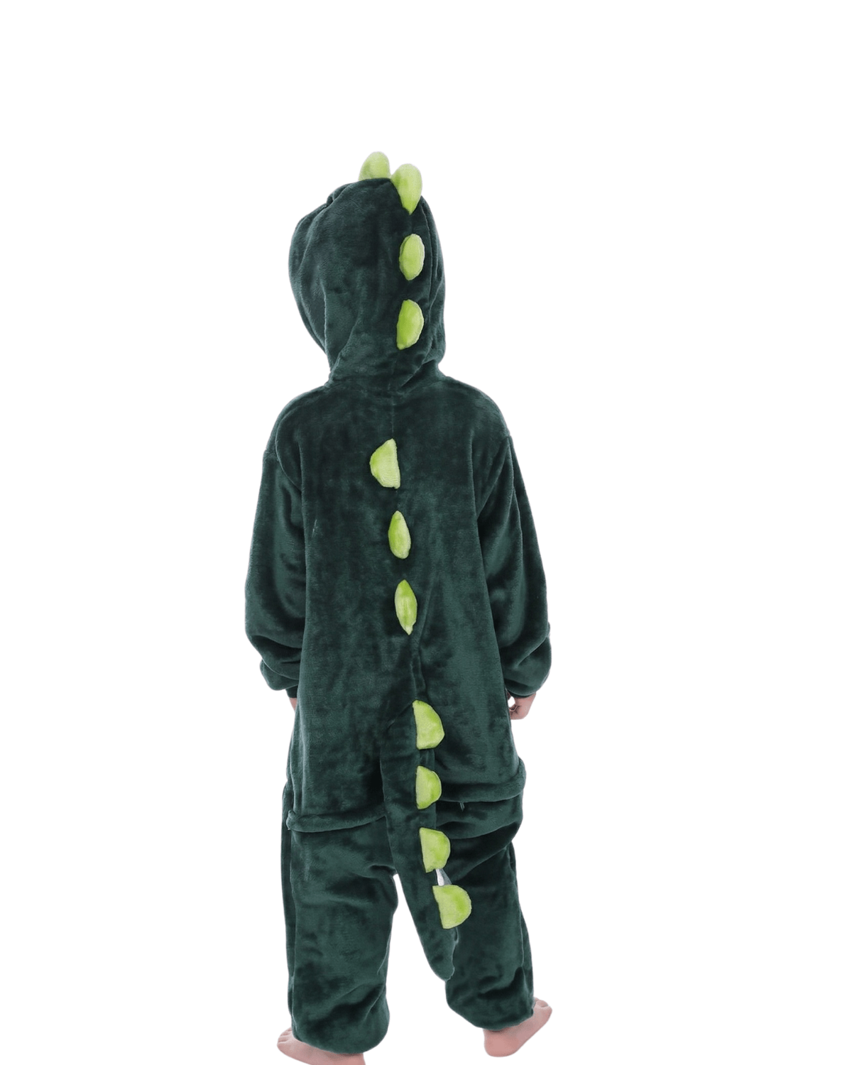 Kids Green Dinosaur Onesie for Kid Animal Pajama Halloween Costumes - Image 2