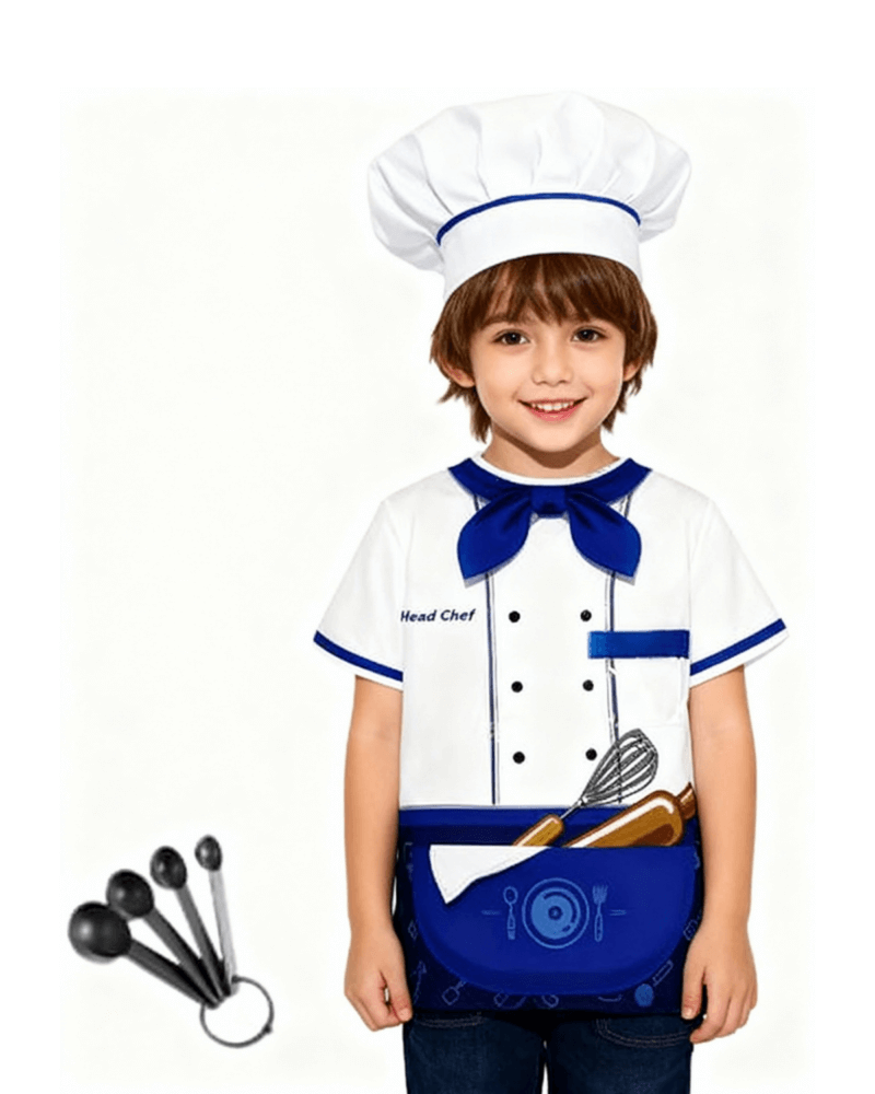 Chef Shirt Kids Costume - 7 Pieces Set