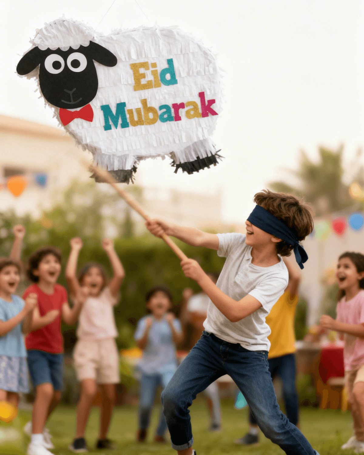 Eid Mubarak Sheep Piñata – Kids Eid Party Decoration & Game UAE - Image 2
