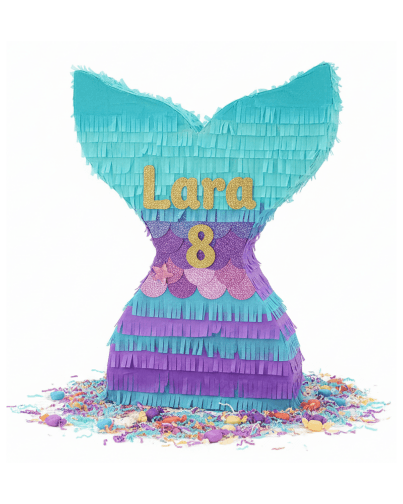 Mermaid Tail Party Pinata & Teal Party Decoration