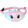Cartoon Kid Unicorn Plush Waist Bag Fluffy Open Eyes