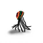 Jamaican Style Rasta Hat – Reggae Faux Locs Beanie with Decorative Braids