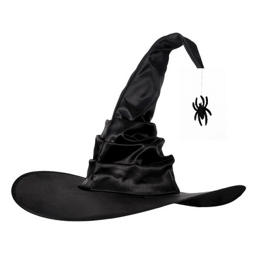 Halloween Costume Witch Spider Pendant Witch Hat Black Cloak Nose Eyes Suit - Image 5