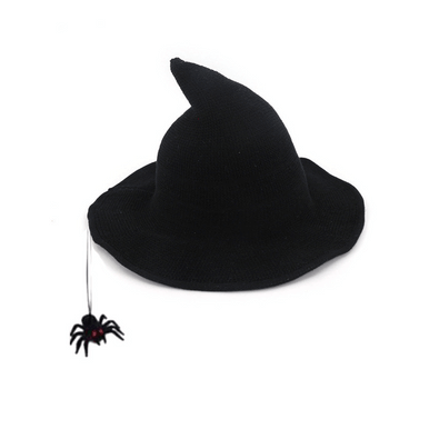 Halloween Costume Witch Spider Pendant Witch Hat Black Cloak Nose Eyes Suit - Image 2