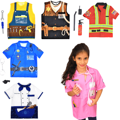 6 Pcs Career Cosplay Cloth Occupation Pretend Play Costume - Image 3