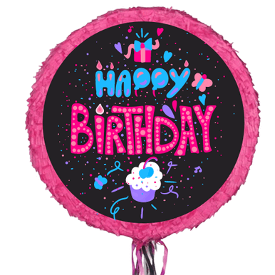 Happy Birthday mini Pinata pink
