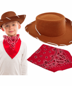 Cowboy / Cowgirl Hat and Scarf Kids Costume