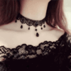 Gothic Features Multi-layered Crystal Lace Necklace 2