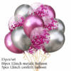 Rose and Silver - Confetti Balloon Bouquet