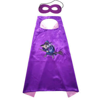Halloween Cape & Mask - Witch Ghost Set