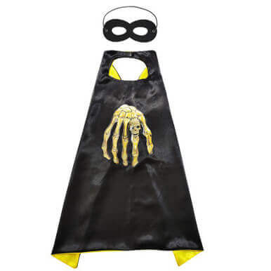Halloween Cape & Mask - Hand Skull Bones Ghost Set