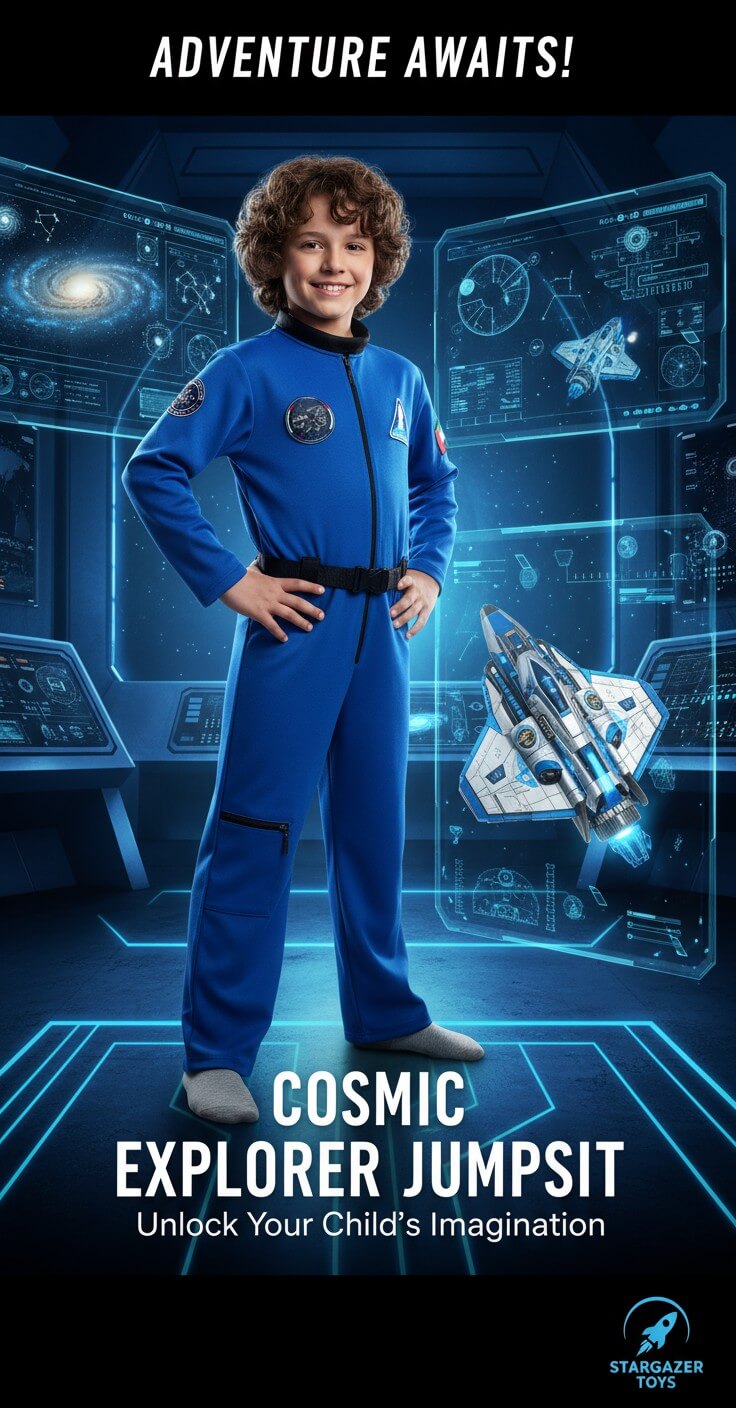 Astronaut Blue Costume for Kids - Image 2