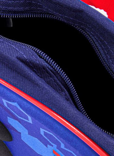Kid Boy's Embossed Graphic Print Backpack 32 H x 27 L x 8 W cm, Navy Blue - Image 2
