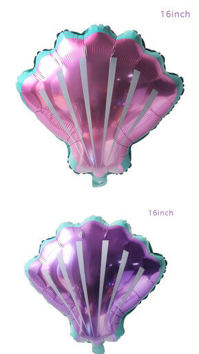 Mermaid Theme Latex Aluminum Foil Shell Fishtail Balloon - Image 3