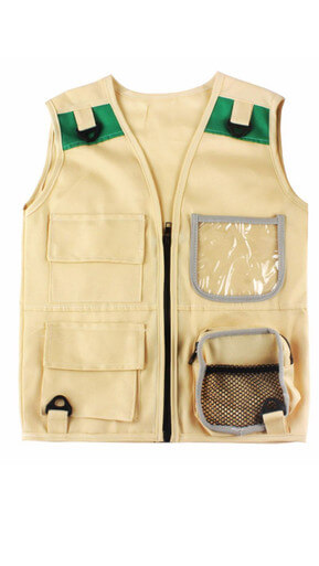 Explorer Costume dress up Explore Outdoor Adventure Kit For Young Kids, Cargo Vest And Hat Set - Image 2