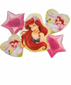 Queen of The Sea Ariel - 5 Pieces Foil Balloon Set