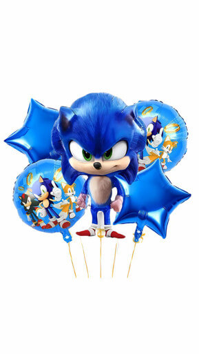 5-Pieces Sonic The Hedgehog Foil Balloons Set - Image 2