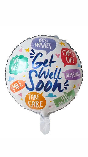 1 Piece 18inch Round Get Well Soon Foil Balloon, Colorful Bandages