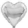 1-Piece 18? Heart Foil Balloon ? Silver