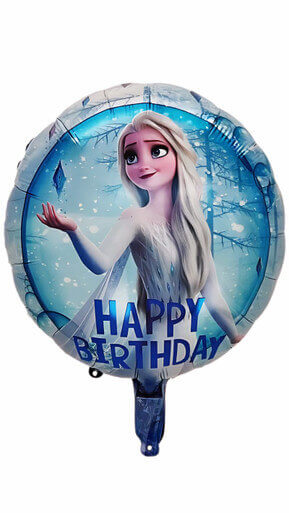1 Piece 18inch Happy Birthday - Queen of the Ice - Foil Balloon