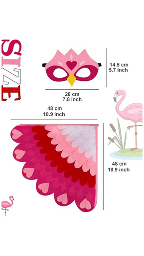 Cape and Mask Set Phoenix Bird Peacock for Children Performance - Image 13