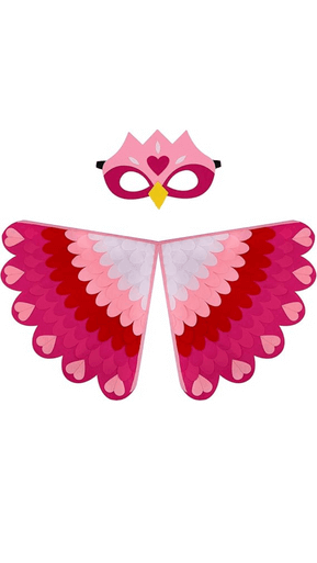 Cape and Mask Set Phoenix Bird Peacock for Children Performance