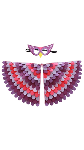 Cape and Mask Set Phoenix Bird Peacock for Children Performance - Image 7