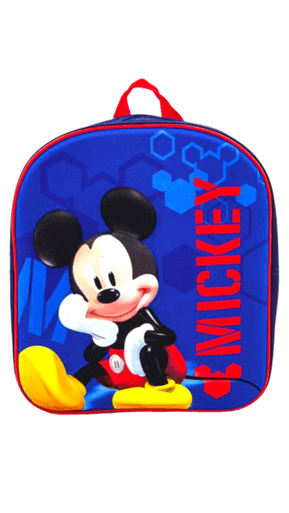 Kid Boy's Embossed Graphic Print Backpack 32 H x 27 L x 8 W cm, Navy Blue