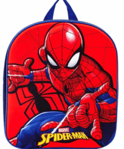 Kid Boy's Embossed Graphic Print Backpack 32 H x 27 L x 8 W cm, Blue/Red