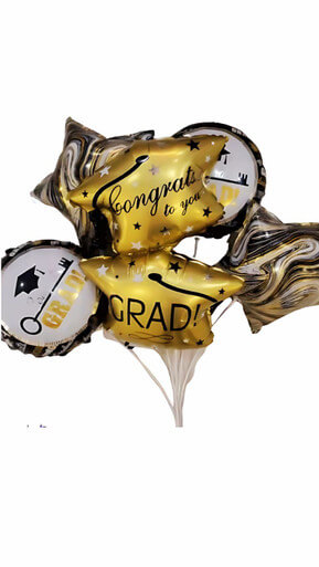 Gold Congrats Balloon Set Graduation Season Balloon Celebration