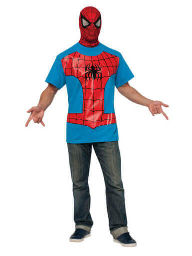 Marvel Spider-Man Adult Costume Shirt and Mask