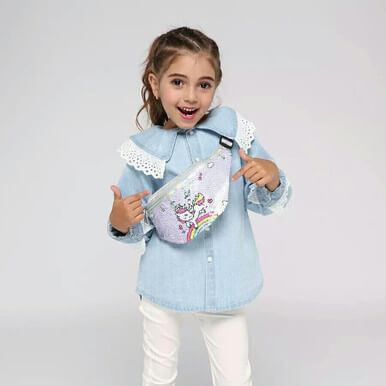 Cartoon Kid Waist Bag Cute Fanny Pack For Baby Girl Unicorn - Image 4