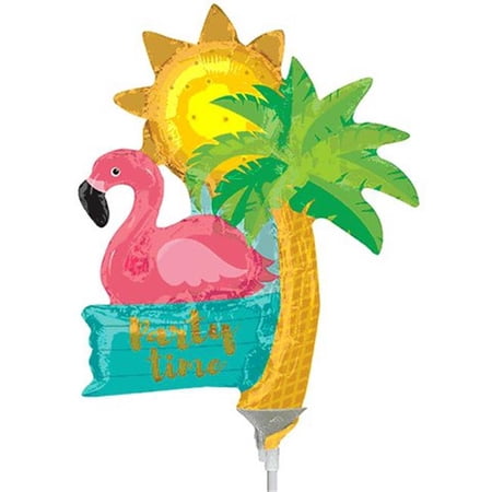 A30 Lets Flamingle Party Time Mini Shape Foil Balloon