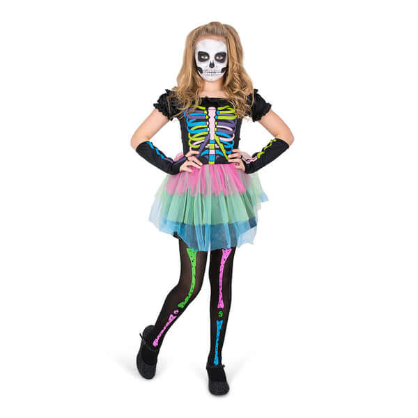 Neon Skeleton Tutu Dress for Girls