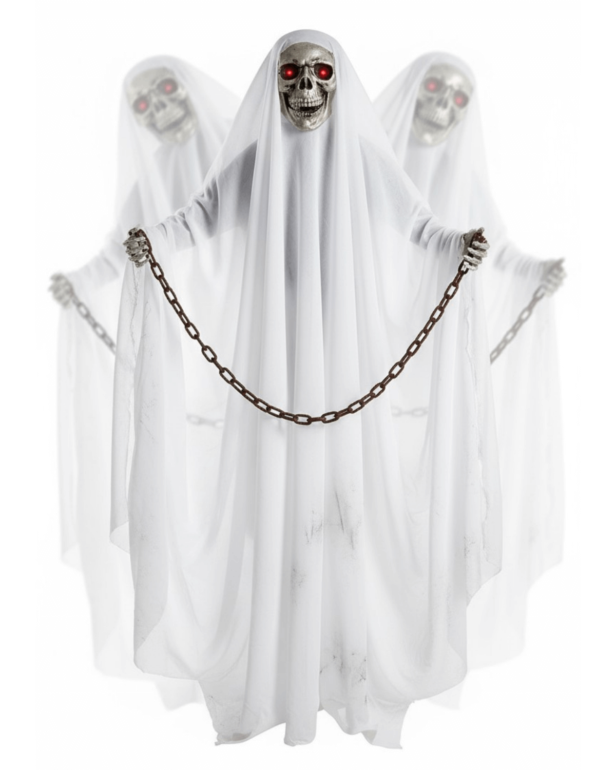 Hanging Light Up Chained Ghost Halloween Decoration