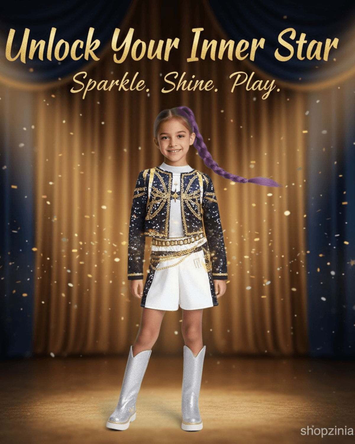 Kids Golden Demon Costume For Girls, Anime Hunters - Image 5